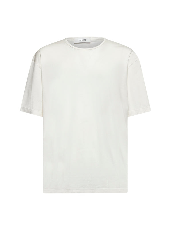 White Crewneck Cotton Short-Sleeve T-Shirt