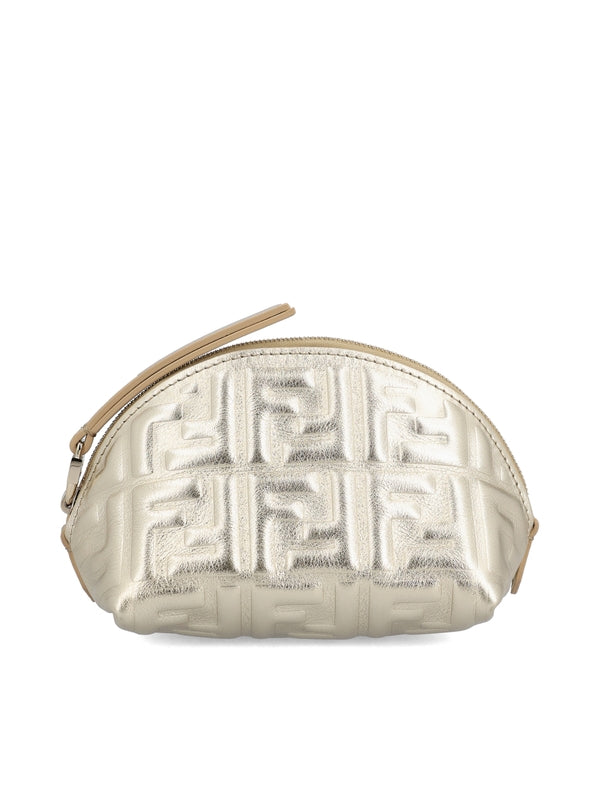 FF Baguette Metallic Leather Small Pouch