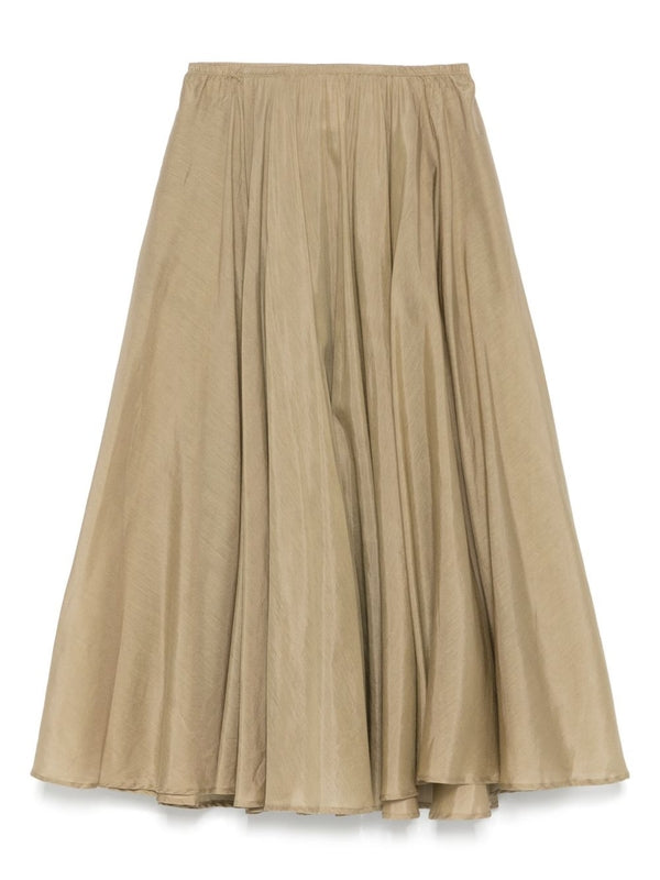 Armanda Pleats Cotton Silk Skirt