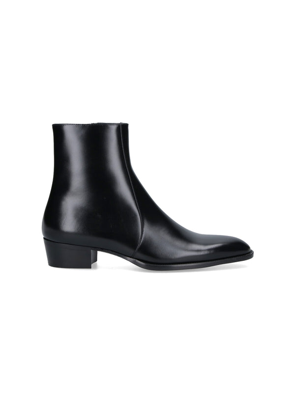 Saint Laurent Black Ankle Boots