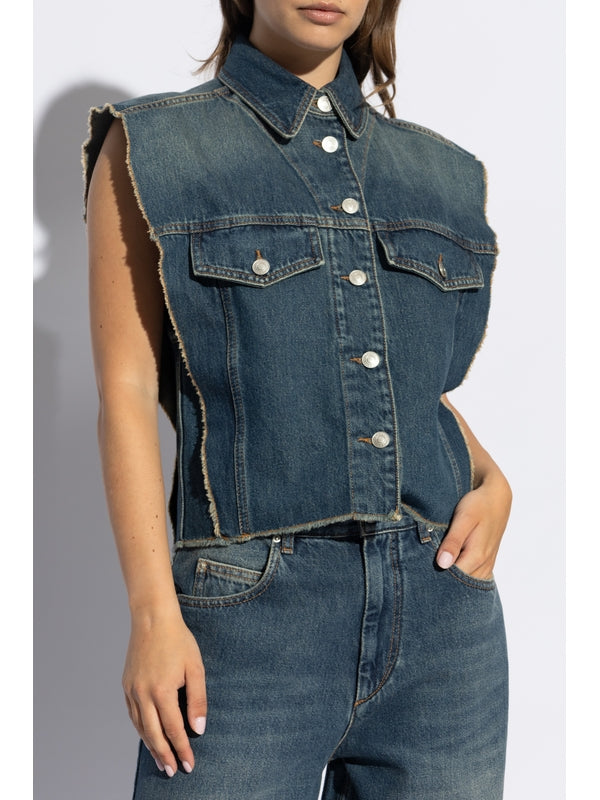 Tyra Cotton Denim Vest