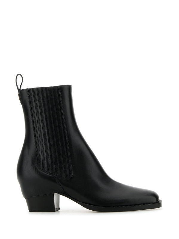 Black Leather Chelsea Boots