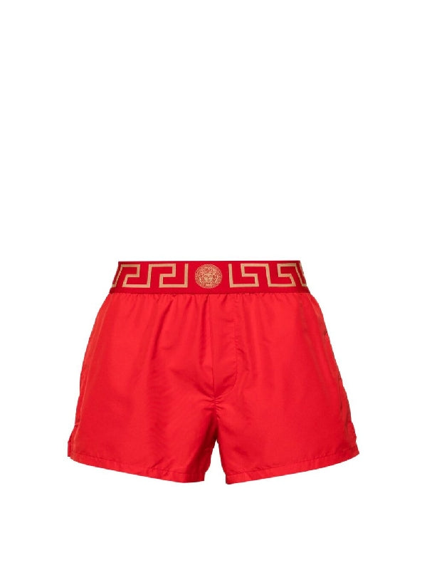 Medusa Greca Banding Swim Shorts