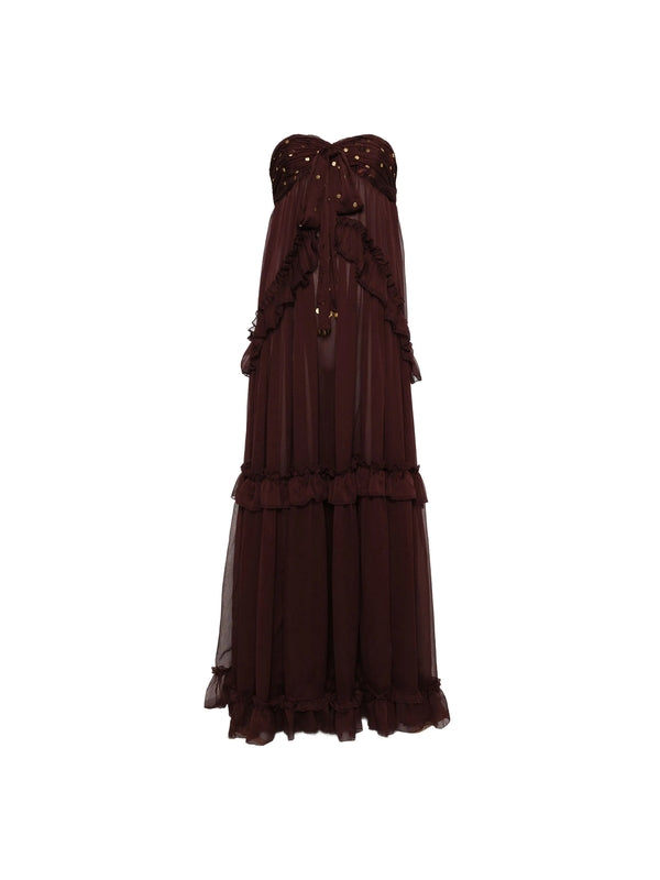 Siedrés Brown Long Dress