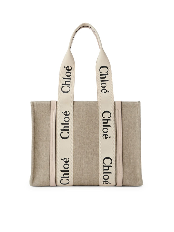 Woody Logo Medium Tote Bag