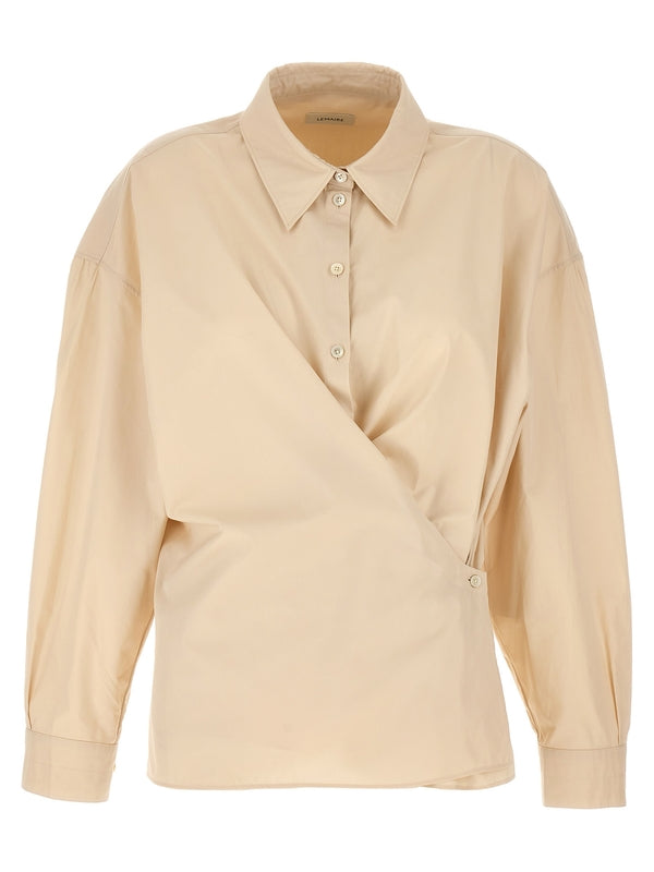 Twist Wrap Cotton Shirt