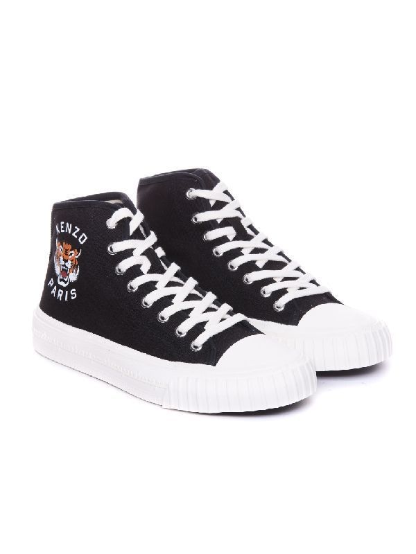 Tiger Print High Top Sneakers