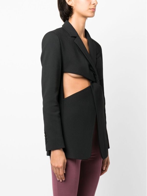 Twist Cut-out Single-breasted Jacket