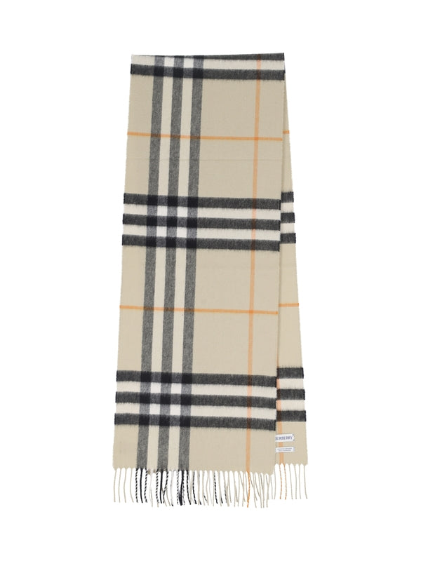 Check Pattern Cashmere Scarf