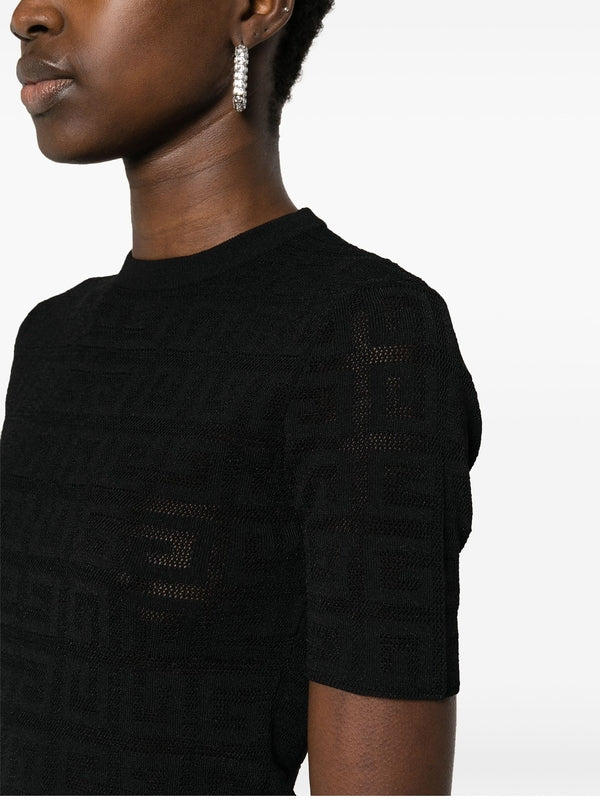 4g Pattern Short Sleeve Knit