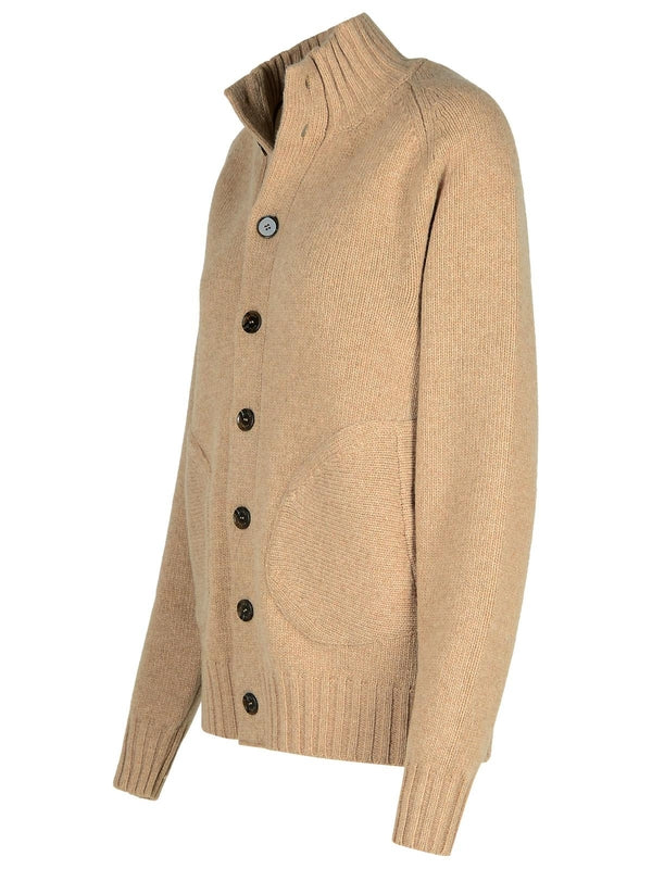 High-Neck Wool Cardigan - Jente