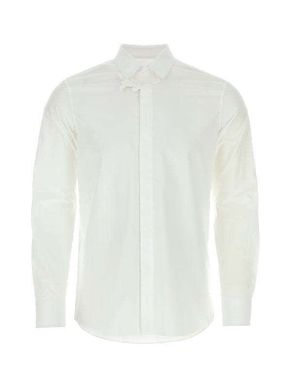 White Cotton Long-sleeve Shirt