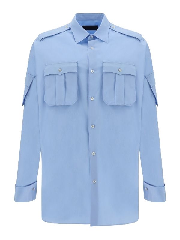 Back Triangle Patch Multi-Pocket Shirt