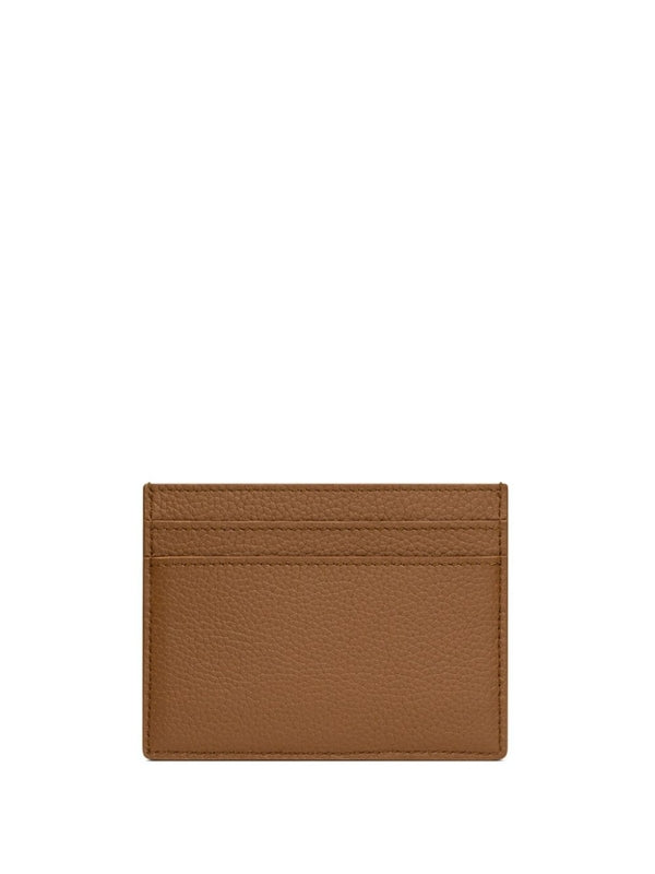 Cassandra Logo Leather Card Wallet