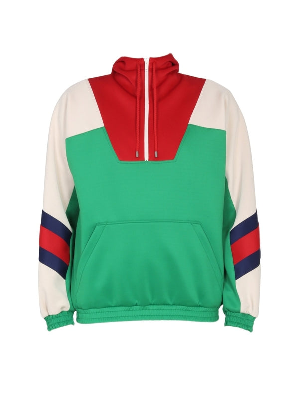 Color Block Panel Hoodie