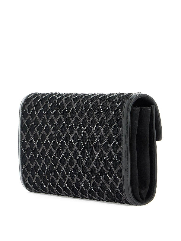 Jewel Buckle Flap Chain Shoulder Bag - Jente