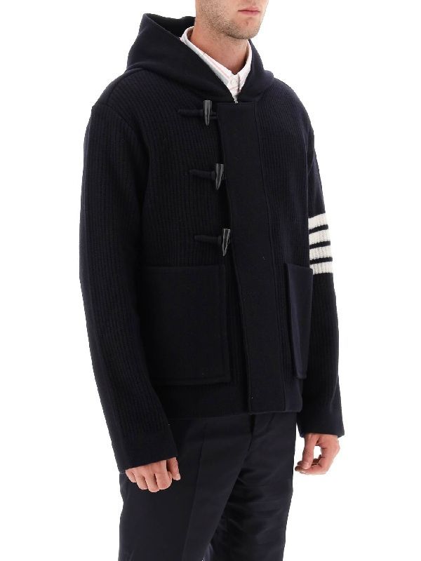 4-Bar Duffle Button Wool Jacket