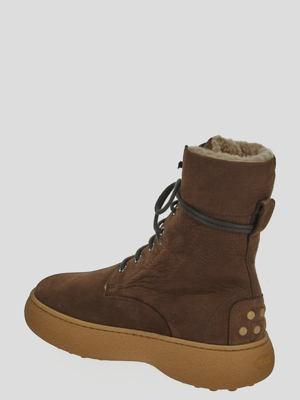 PeBBle Tab Suede Lace-up Boots