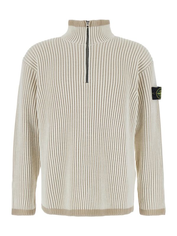 Wappen Patch Half Zip Knit