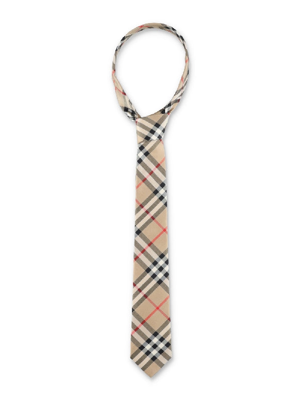 Manston Check Pattern Silk Tie