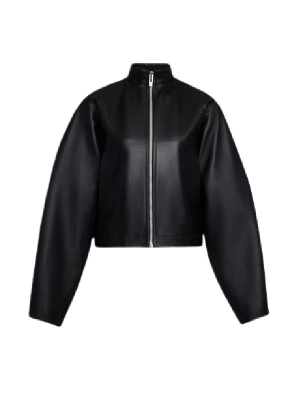 Round Lambskin Jacket - Jente