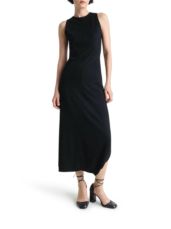 Twist Hem Silk Viscose Dress
