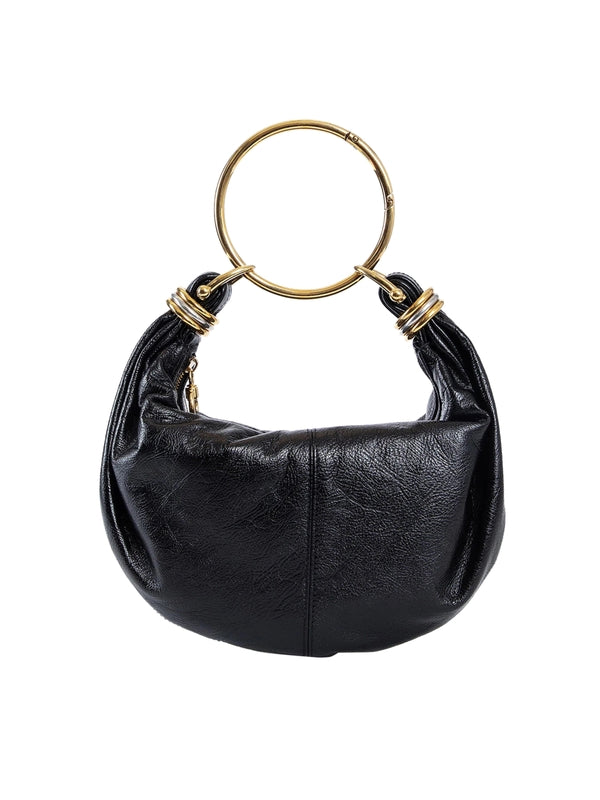 手镯皮革小手提包