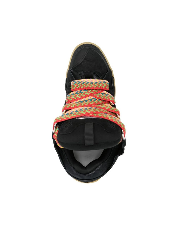 Curve Lace-Up Suede Sneakers