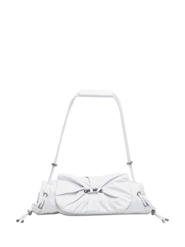 Scrunch-D Logo Leather Shoulder Bag
