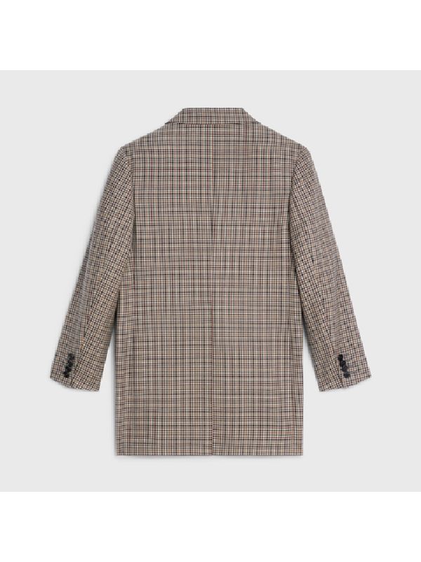 Check Pattern Wool Single Tailored Jacket