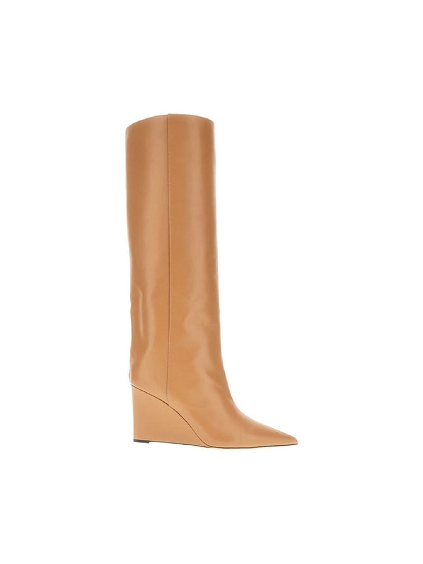 Blake Leather Wedge Heel High Boots