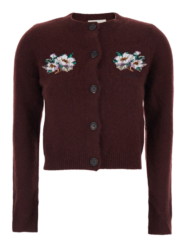 Chouchoutong Burgundy Cardigan