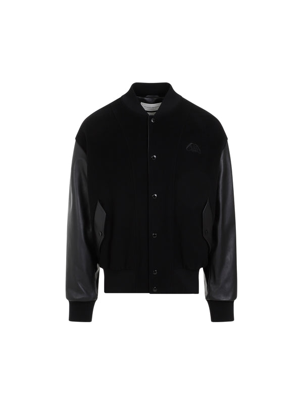 Alexander Mcqueen Black Bomber Jacket