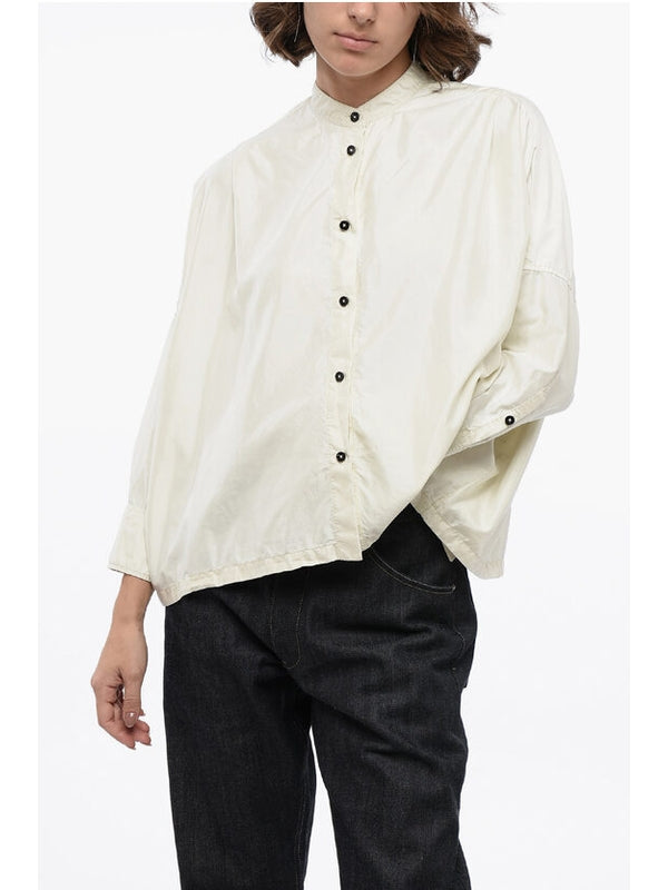 White Nylon Silk Shirt