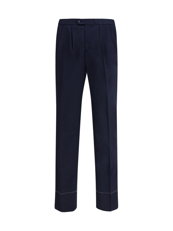 Straight Wool Pants