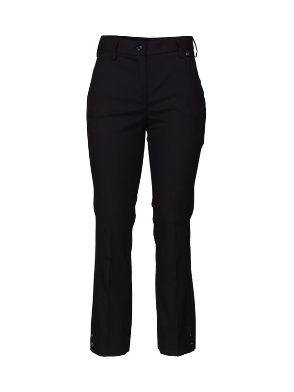 Black Wool Blend Pants