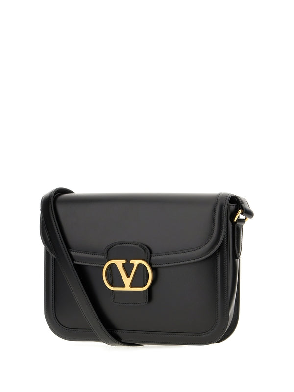 9to5 Logo Leather Shoulder Bag