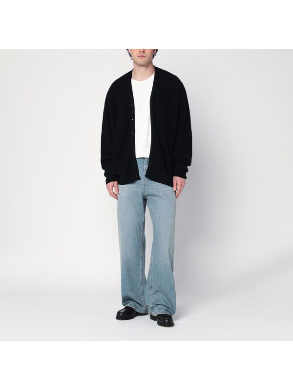 V-Neck Wool Cardigan