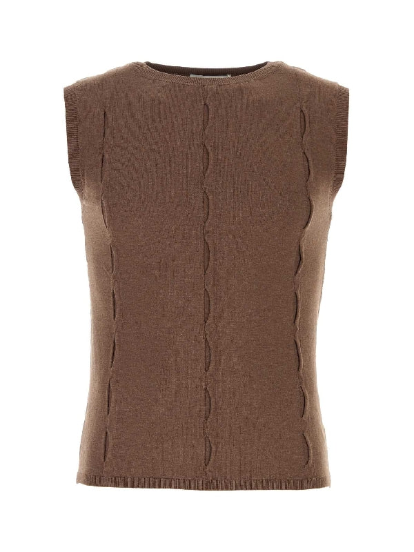 Forat Viscose Sleeveless Top