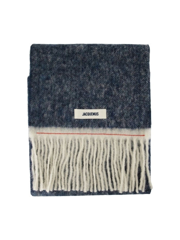 Jacquemus Navy Wool Mufflers