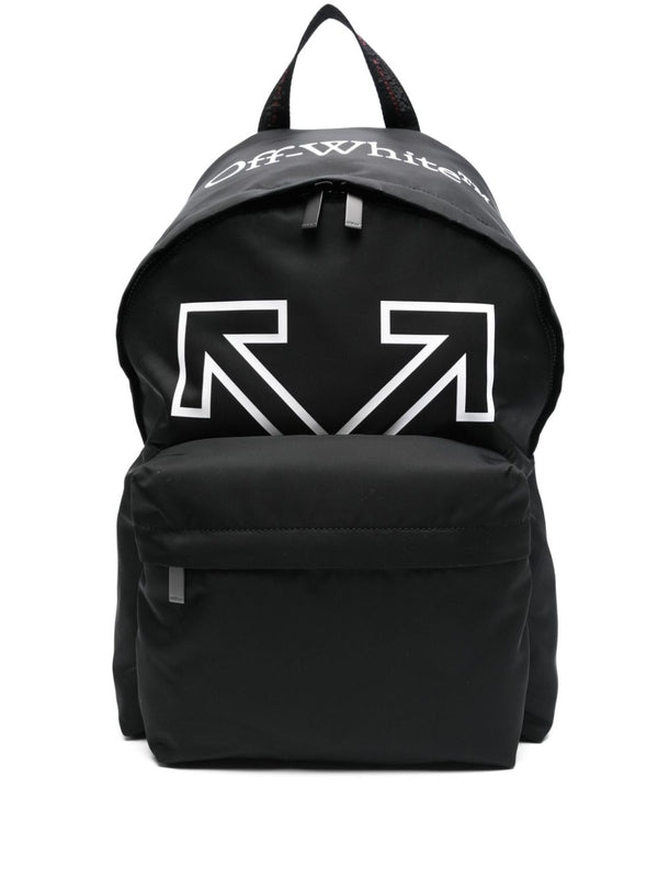 Arrow Logo Print Nylon Backpack