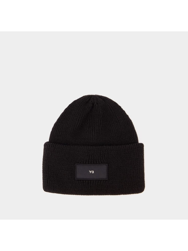 Y-3 - Logo Patch Turn-up Beanie - Jente