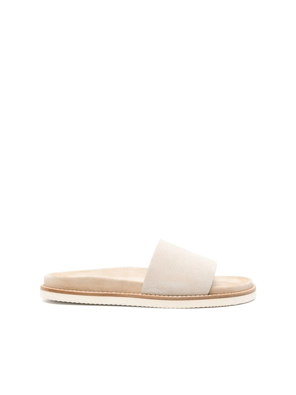 Suede Leather Slides