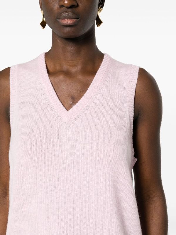 Wool Cashmere
  V-Neck Knit Vest