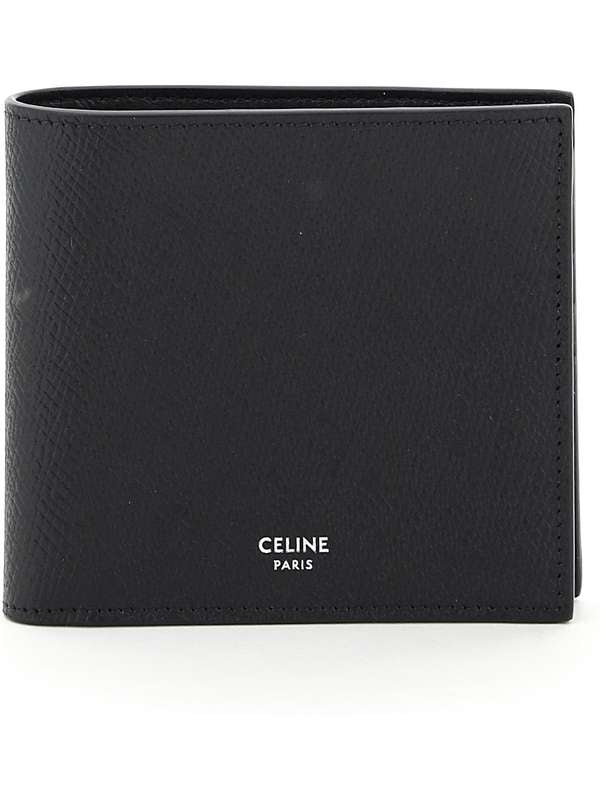 Logo Grained Leather Bifold Wallet
