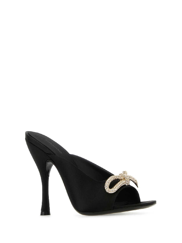 Crystal Knot Decorative Sandal Heels