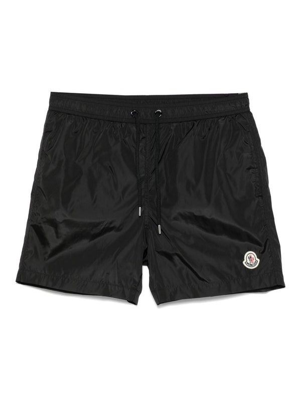 Logo Patch Drawstring Swim Shorts