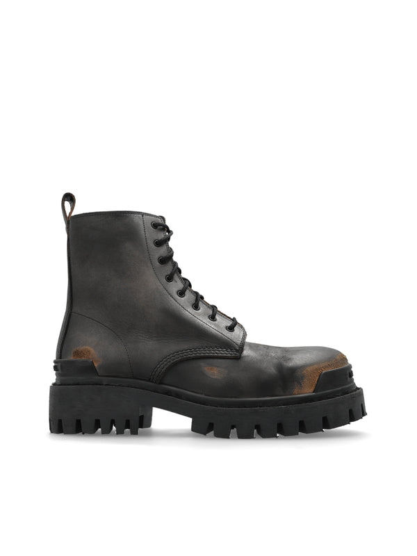 Strike Leather Lace-up Boots