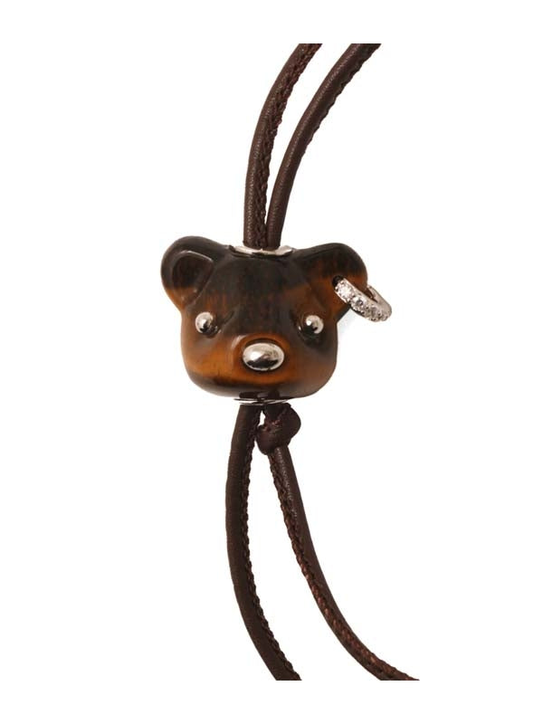 Wooden Bear Head Necklace