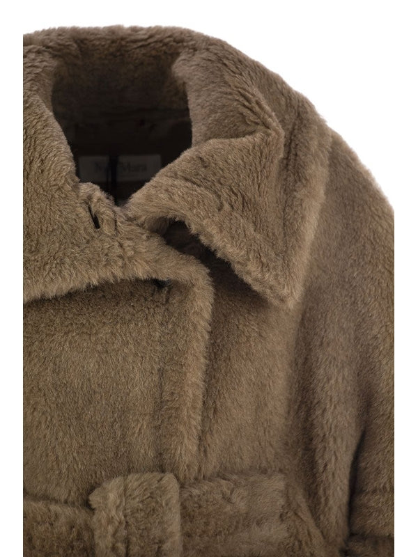 Amato Belt Shearling Teddy Cape